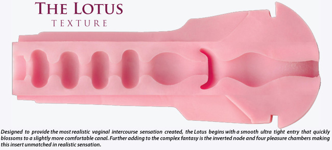 Lotus Fleshlight Sleeve is an unique patented artificial vagina interior